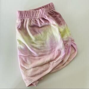 WILD FABLE TARGET Pink Purple Yellow Tie Dye Stripe Sweat Lounge Shorts M
